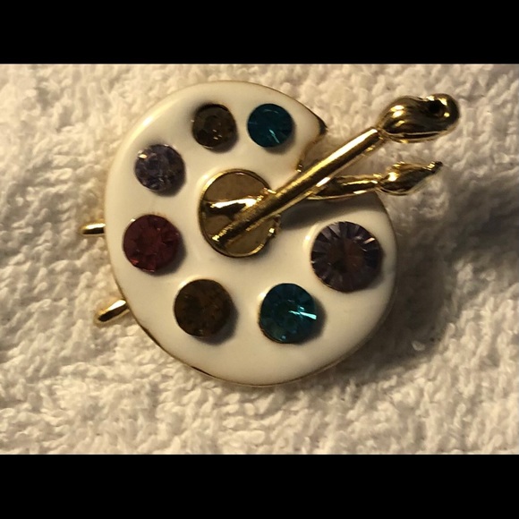 unbranded Jewelry - Enamel Draw Palette Brooch Artistry Pin